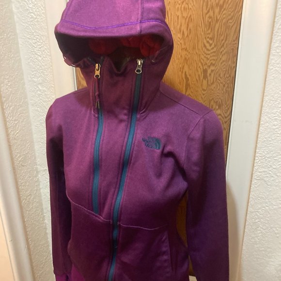 The North Face Purple zip up hoodie size small - Picture 2 of 5